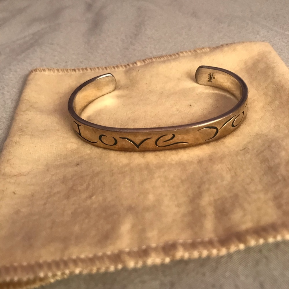 Retired “I love you” James Avery cuff bracelet